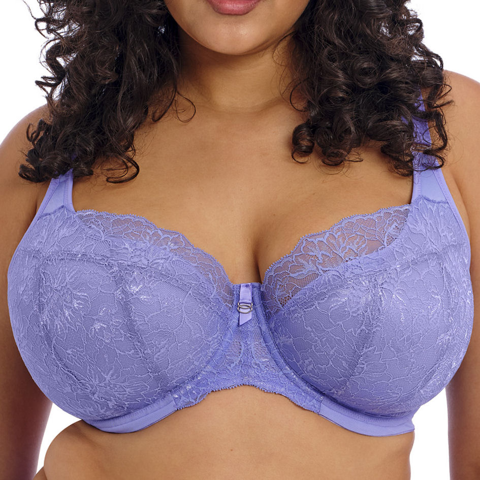 Perfect for 8D to 20F Boobs, Purple Mesh Bra